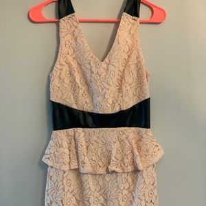Charlotte Russe size small lace and leather dress